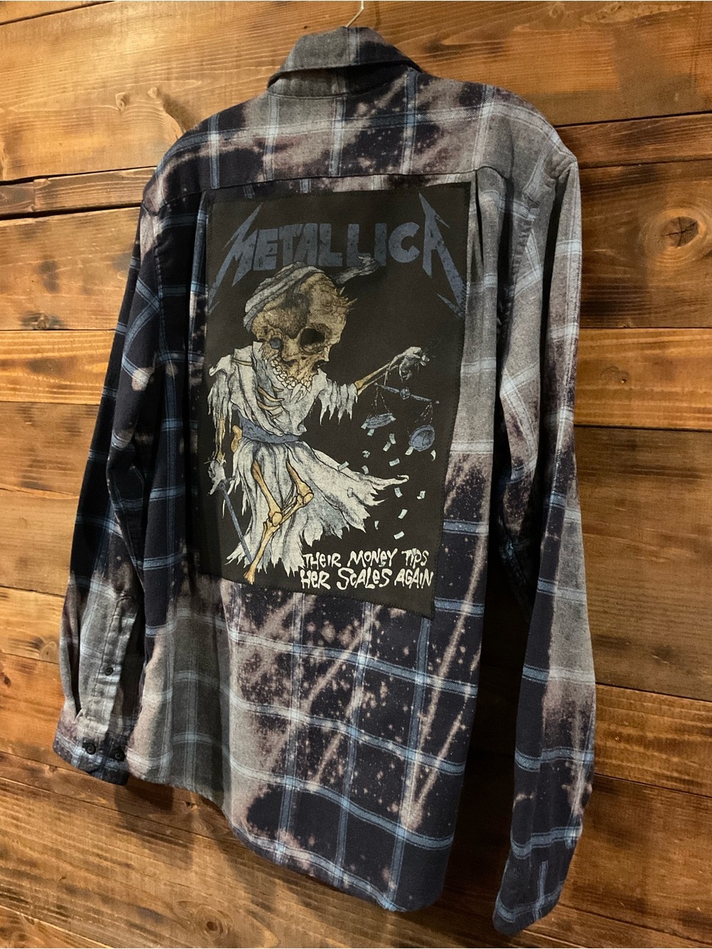 CUSTOM METALLICA Distressed Flannel Shirt Rare & Concert Ready
MENS size LARGE - Picture 3 of 7
